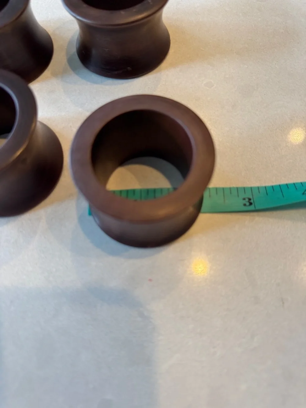 Pier 1 Brown Wooden Napkin Rings Set of 4